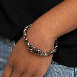 COPY - Gunmetal bling wrap bracelet